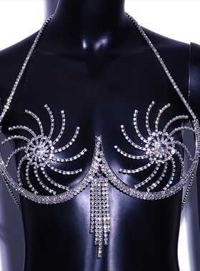 Tassel Swivel Bra Sexy Bra Chest Chain Chest Festival