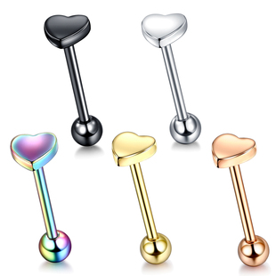 1Pc Medical Stainless Steel Tongue Nipple Bar Piercing