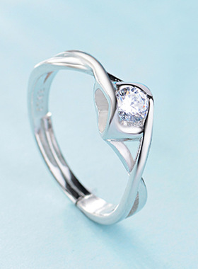 S925 sterling silver ring female net red personality simple