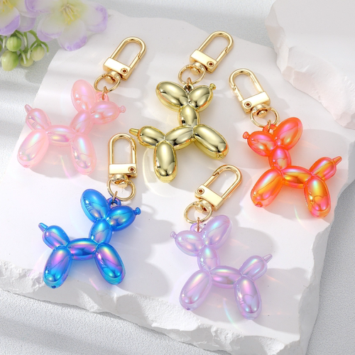 2023 New Fashion Art Trendy Laser Balloon Dog Colorful Key