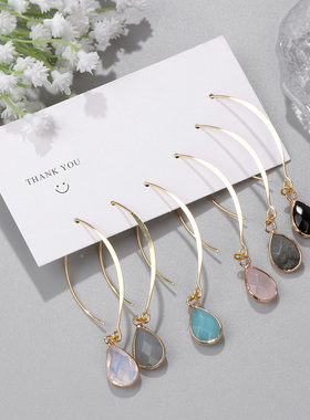 Fashion Teardrop Drop Earrings for Women Crystal Waterdrop