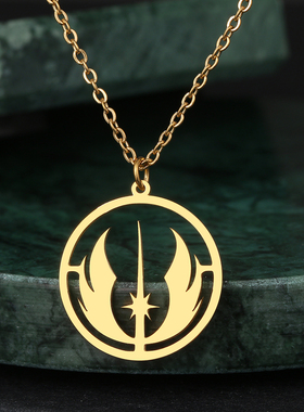 Stainless Steel Necklaces Jedi Order Symbol Logo Pendant