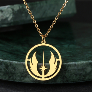 Stainless Steel Necklaces Jedi Order Symbol Logo Pendant