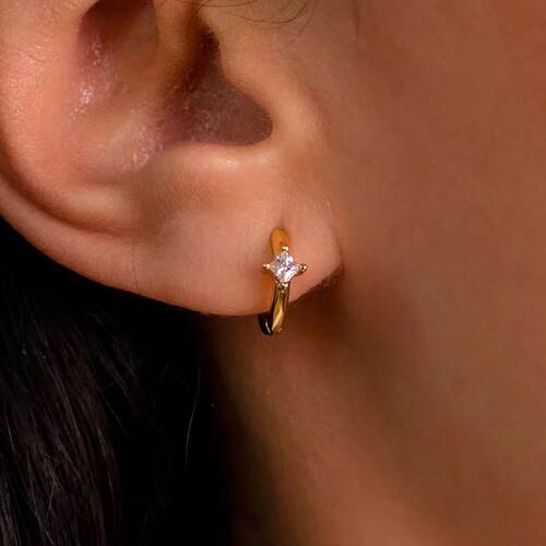 Stainless Steel Huggie Hoops Small Dainty Classic Gold