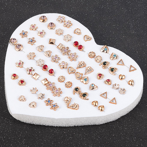 12-36 Pair/Set Random Design Fashion Women Lady Round Star