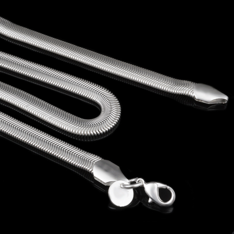 925 Sterling Silver Chain Fashion Sliver Necklace High