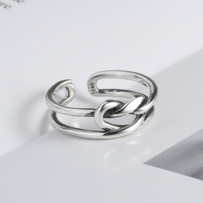Korean temperament ring female open ring simple wild persona