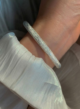 Sterling Silver Flash Sand Bracelet Women Super Flash