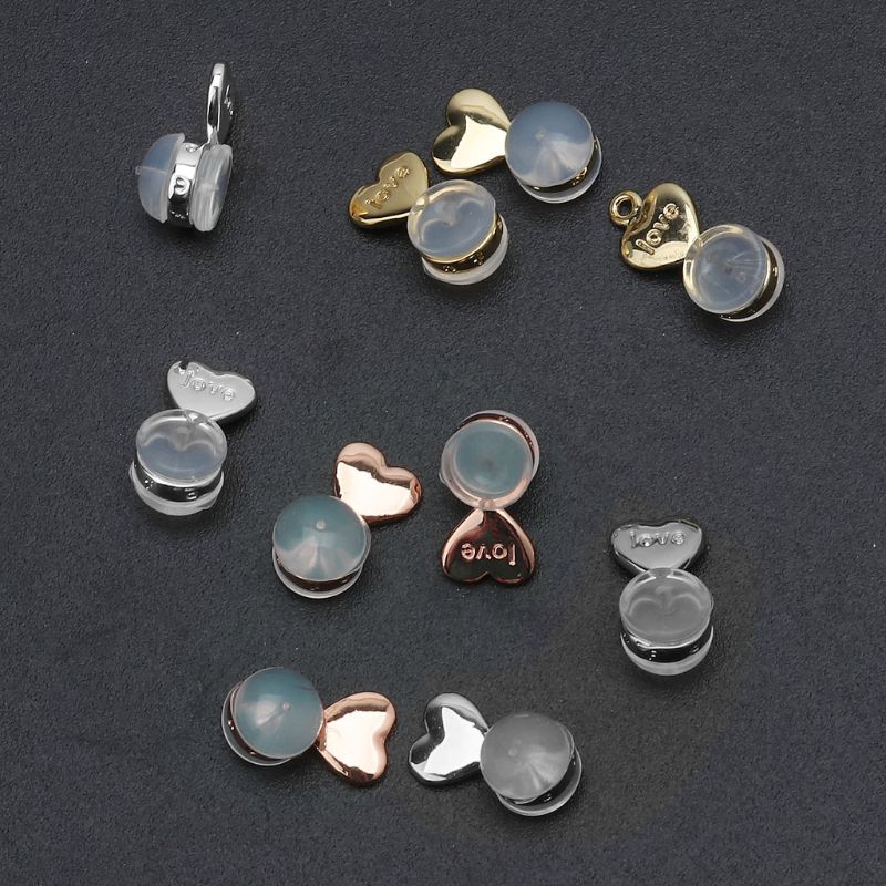 10Pcs Heart Love Magic Earring Lifters Earring Lifts Backs
