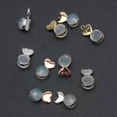 10Pcs Heart Love Magic Earring Lifters Earring Lifts Backs