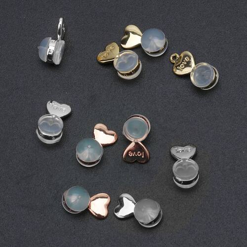 10Pcs Heart Love Magic Earring Lifters Earring Lifts Backs