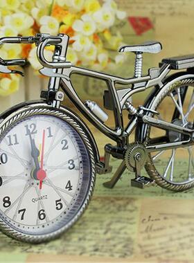Home Decor Retro Bicycle Alarm Clock Arabic Numeral Bicycle