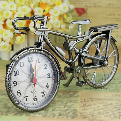 Home Decor Retro Bicycle Alarm Clock Arabic Numeral Bicycle