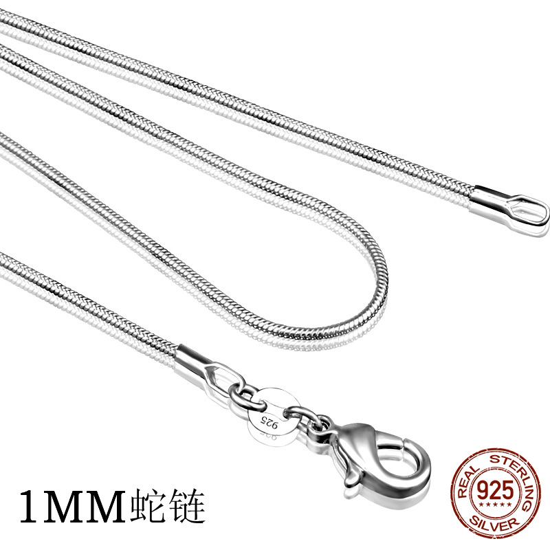 925 sterling silver necklace women, silver fashion jewelry