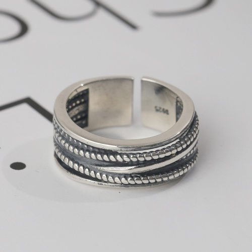 Korean design trendy S925 sterling silver ring irregular