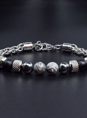 Elviragirl Natural Stone Beaded Bracelet For Women Men