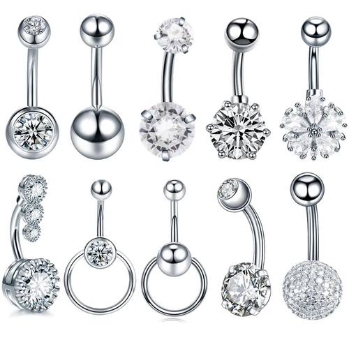 1Pc Surgical Steel Belly Button Ring Navel Nombril Piercing