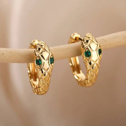 Snake Hoop Earrings for Women Goth Silver Color Earrings