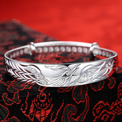 Luxury 925 Stamp Silver color Noble Phoenix bracelets