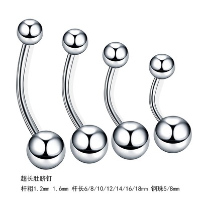 1PC Steel Belly Button Rings Crystal Piercing Navel Heart