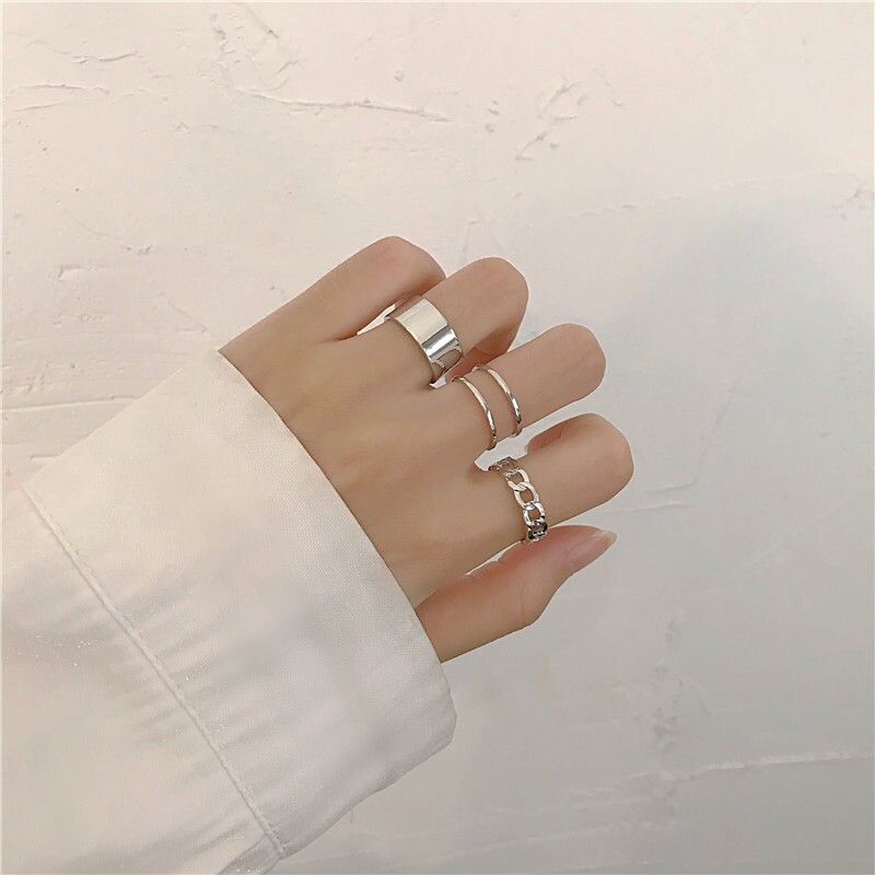 2024 Hip Hop Cross Ring On Finger Chains Adjustable Jewelry