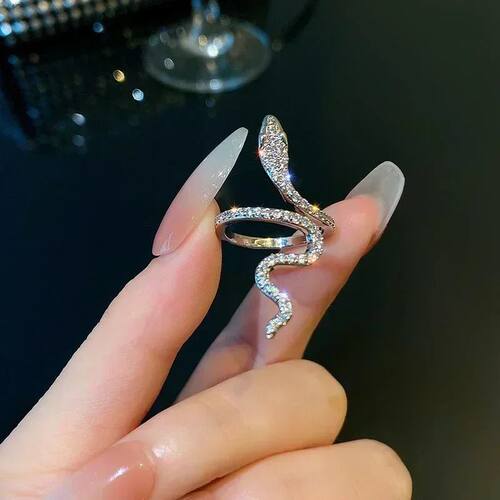 Women Gothic Open Snake Ring Adjustable Animal Rings