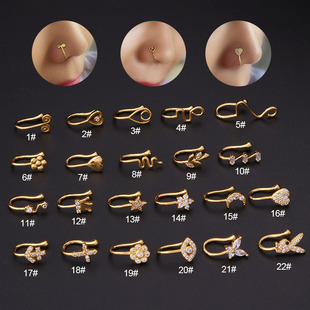 New 1Piece Fake Piercing Clip Nose Ring Cuff Body Jewelry