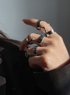 Gothic Knuckle Rings For Women Metal Bendable Finger Ring