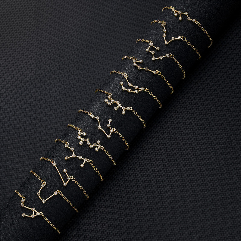 12 Star Zodiac Signs Constellation Horoscope Crystal Starry