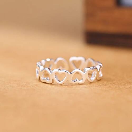 Sterling Silver Heart Dating Rings For Women Engagement