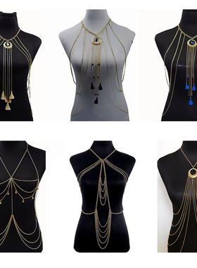 Body Jewelry Sexy Chest Chain Bikini Belly Chains for Women