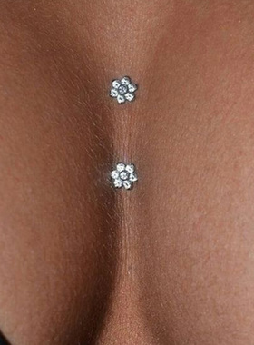 Chic Flower Crystal Chest Stickers Neck Jewelry for Women