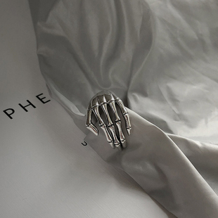 Trend Resizable Good-looking Silver Ring Punk Creative
