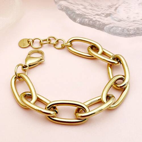 1pc Classical Simple Couple Chain 14K Plated Stainless
