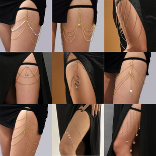 Shiny Rhinestones Leg Thigh Chain Women Sexy Body Chain Leg