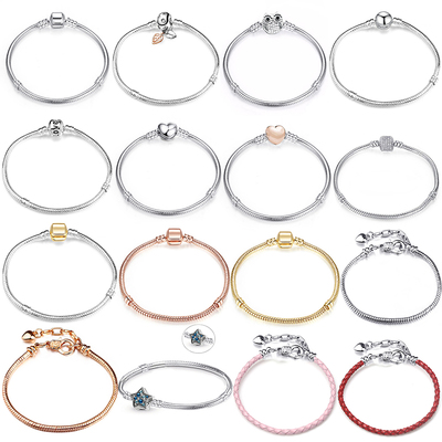 BAOPON High Quality Vintage Silver Plated Charm Bracelets
