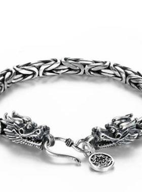 Retro Silver Color Domineering Dragon Bracelet for Men