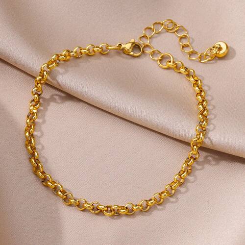 Anklets for Women Stainless Steel Gold Color Chain Anklet