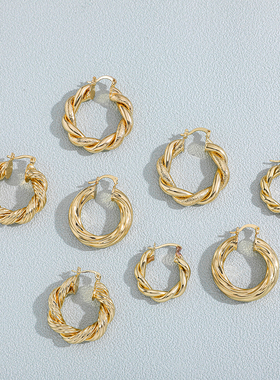 New Fashion Twist Metal Circle Geometric Round Circle