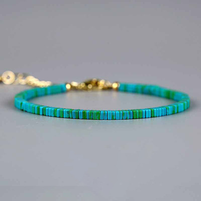 Stamp Gold Color Turquoise Bracelet for Women Girl Birthday