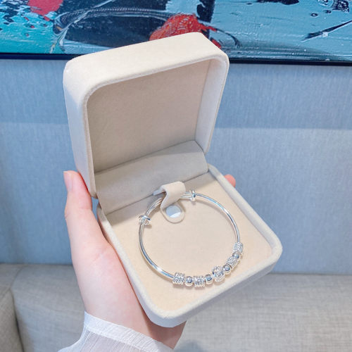 New Korean Fashion 925 Sterling Silver Lucky beads Bangles