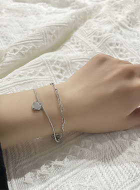 Stamp Silver Color For Women's Snake Bone Chain Bracelets