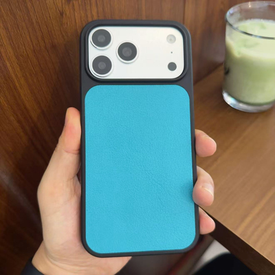 新款ins简约适用iphone17pro max手机壳16苹果15pro纯色大视窗防摔保护套仿皮皮套软边女生14pro外壳高级感