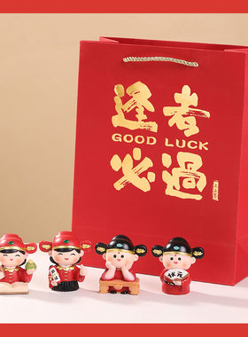 中式小状元树脂小摆件