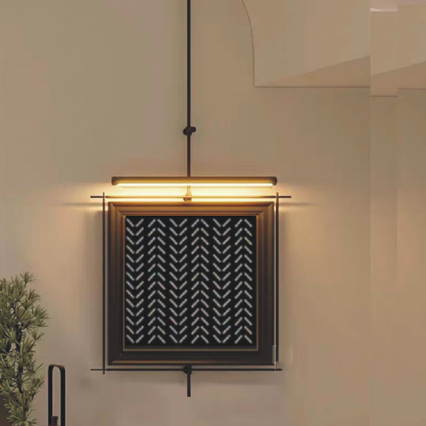 卧室装饰床头装饰画法式轻奢灯光画酒店客房床头装饰画高级感主卧