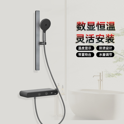 TOTO数显恒温淋浴花洒TBV10420按键双出水置物浴室MY5(05-L)