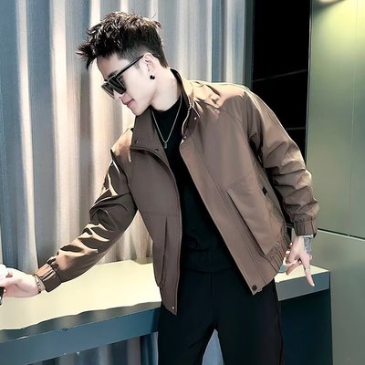 高级感潮牌痞帅短款夹克2025新款爆款春秋季休闲百搭男装外套上衣