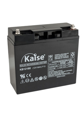 KAISE 蓄电池 KB12180 12V 18AH F13 免维护铅酸电池