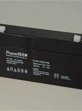 POWERMAX蓄电池 PM1223 12V2.3AH/20HR 免维护可充电铅酸电池