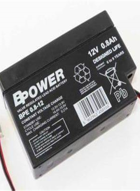 BPOWER蓄电池BPE0.8-12 12V0.8AH精密仪器医疗设备免维护电池